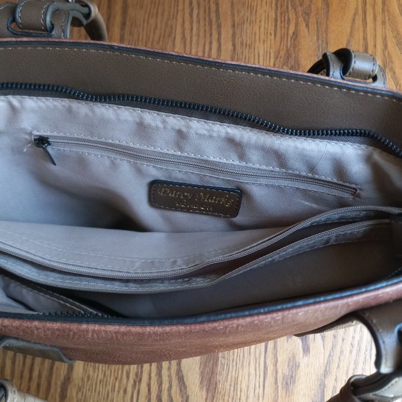 NWOT Brown Vegan Leather Whipstitch Detail Purse SouthwesternMinimalist OldMoney - Picture 5 of 16